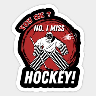 Hockey Retro Sticker